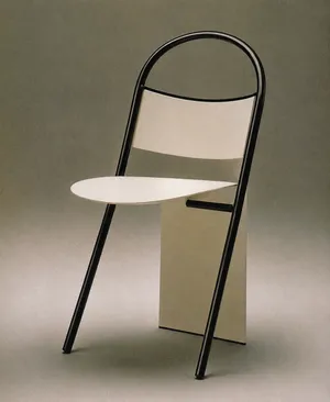 Modern minimalist chair with black frame