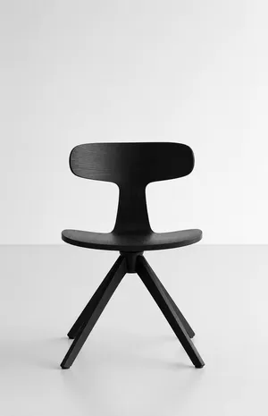 Minimalist black chair design shot