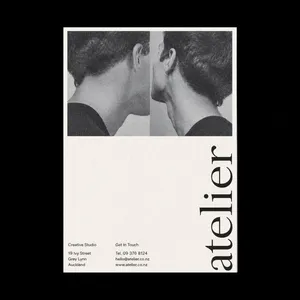 Modern minimalist studio poster design