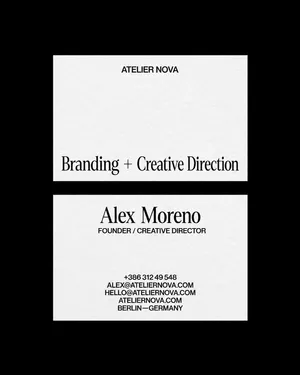 Minimalist business card layout